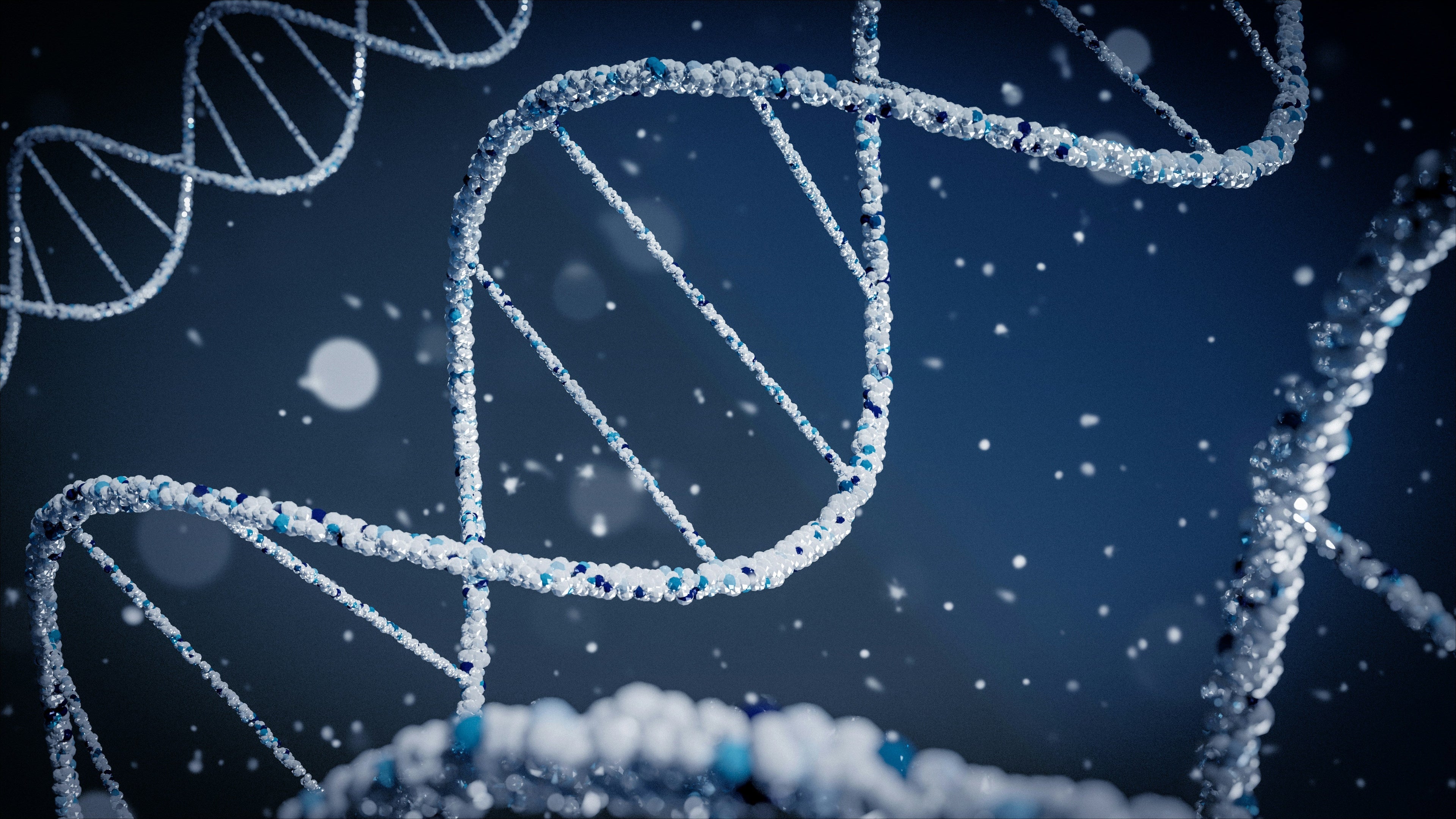 DNA double helix representing NMN nicotinamide mononucleotide and NAD+ cellular energy production for longevity