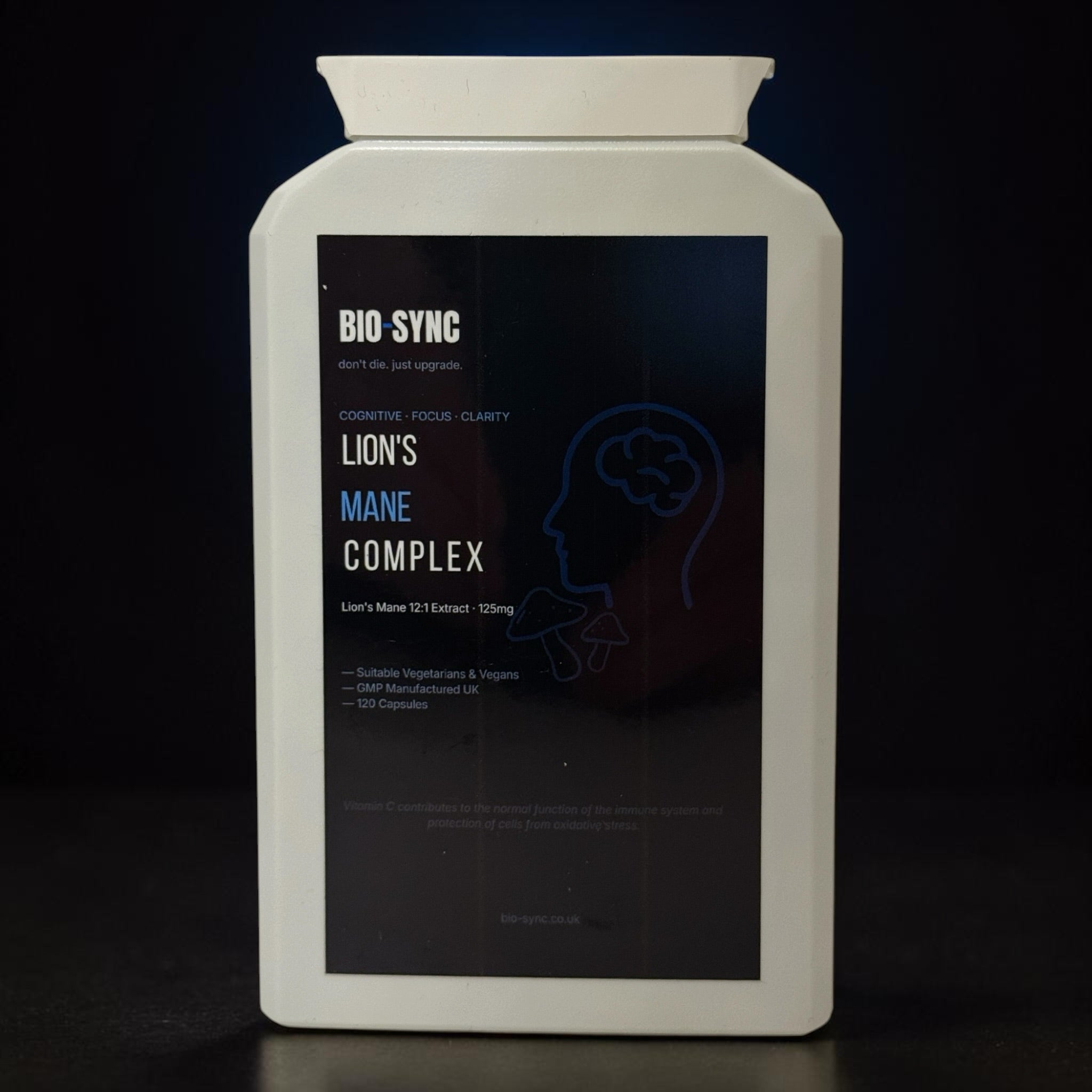 Lion's Mane Complex | 1500mg Equivalent + Vitamin C & Black Pepper | 120 Capsules