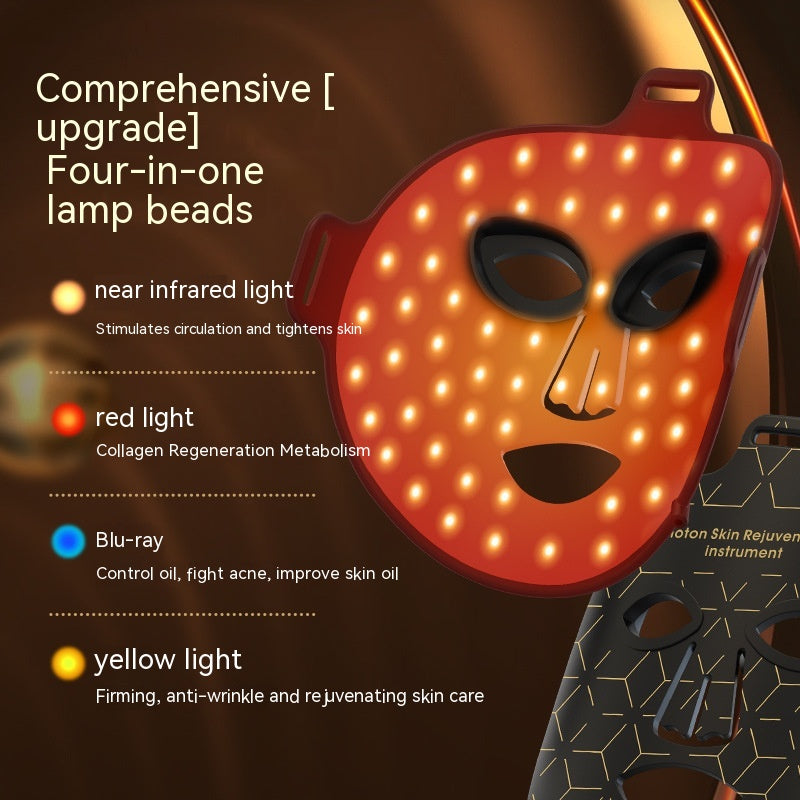 Bio-Sync Red Light Therapy Mask | 7 Colour LED Photon Device | USB
